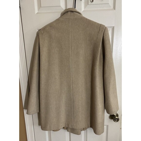 Vtg Herman Kay Women’s Wool Beige Button Up Coat Front Pockets Sz XL See Details - Picture 7 of 15